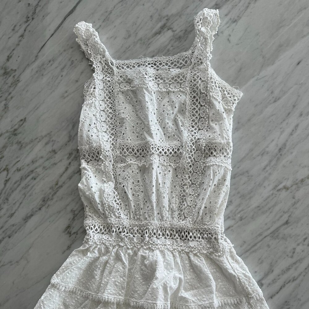 Onda de Mar White Beach Cover Up, Size S
